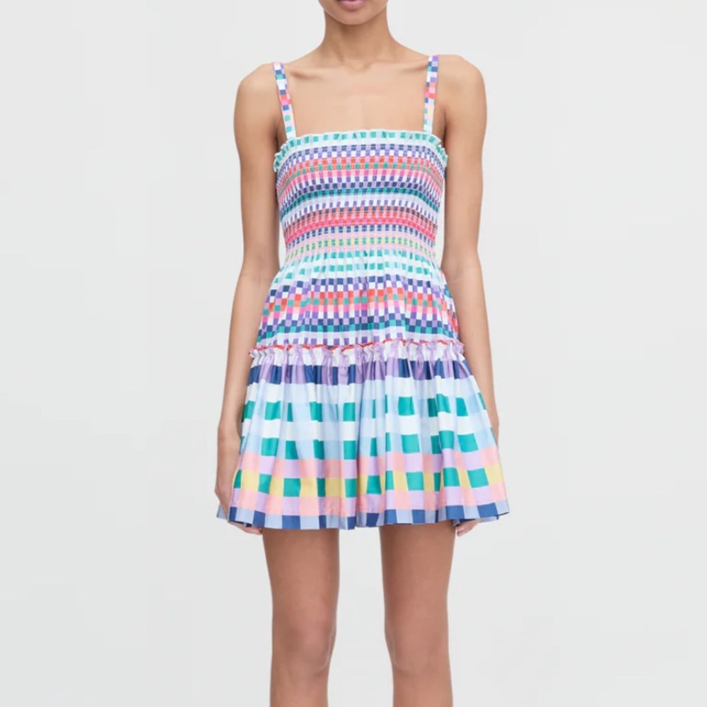 The Seraphina Mini Nap Dress in Multi Gingham